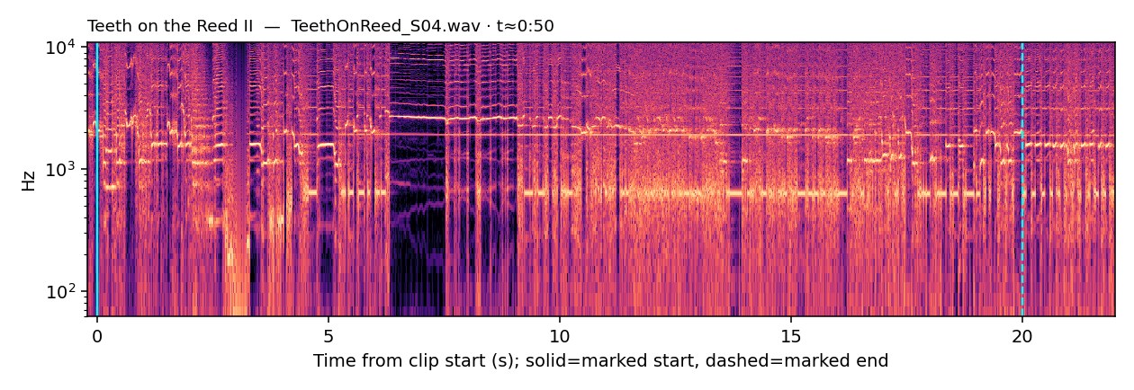 Spectrogram, Teeth on the Reed II